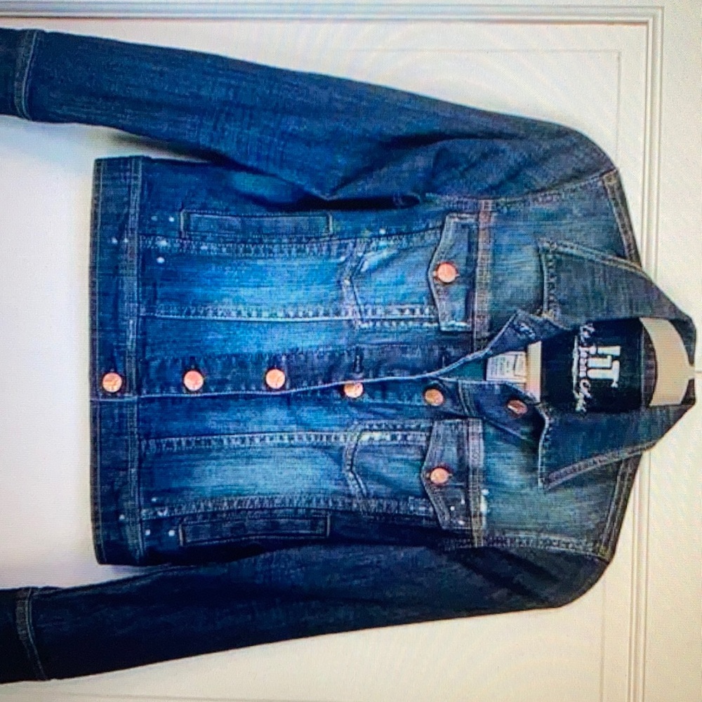Lightly Distressed Denim jacket jeans